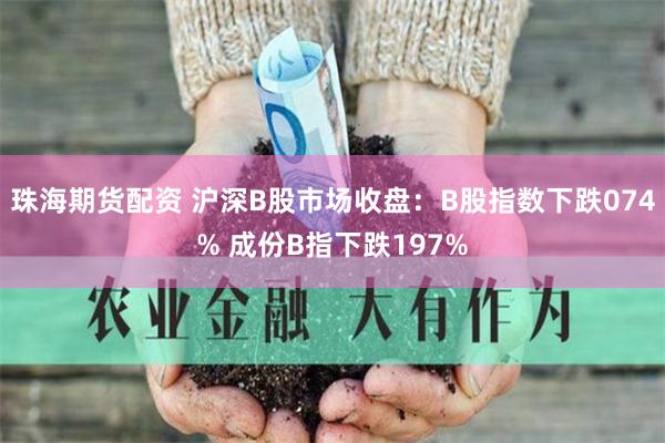珠海期货配资 沪深B股市场收盘：B股指数下跌074% 成份B指下跌197%