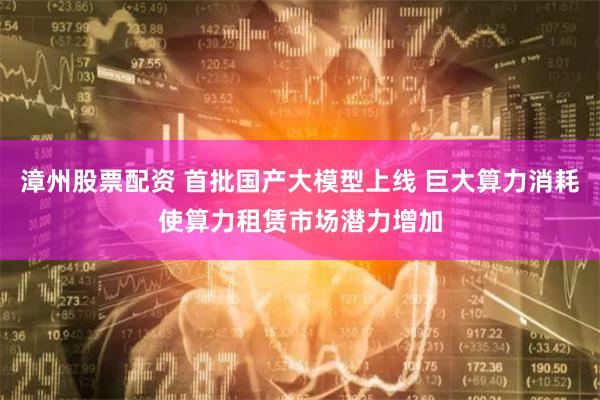 漳州股票配资 首批国产大模型上线 巨大算力消耗使算力租赁市场潜力增加