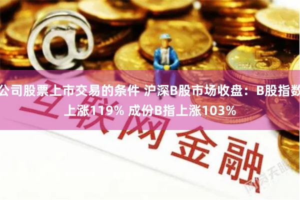 公司股票上市交易的条件 沪深B股市场收盘：B股指数上涨119% 成份B指上涨103%